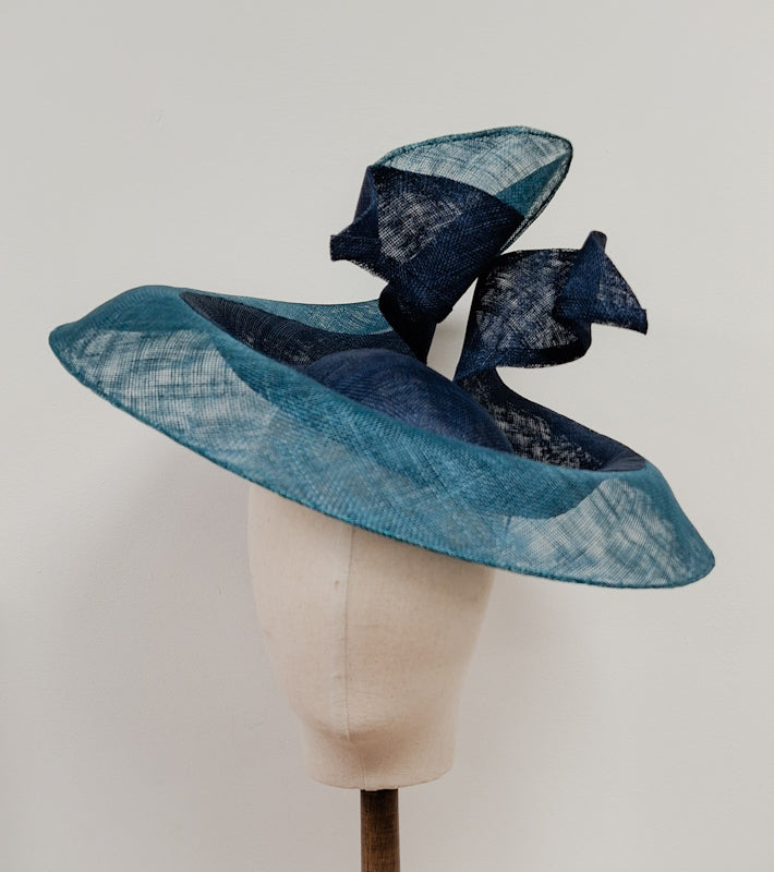 Navy & Jade Fascinator