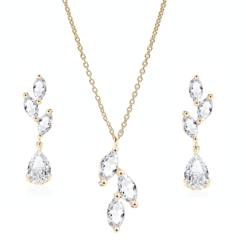 Dainty Cubic Zurconia Necklace Set