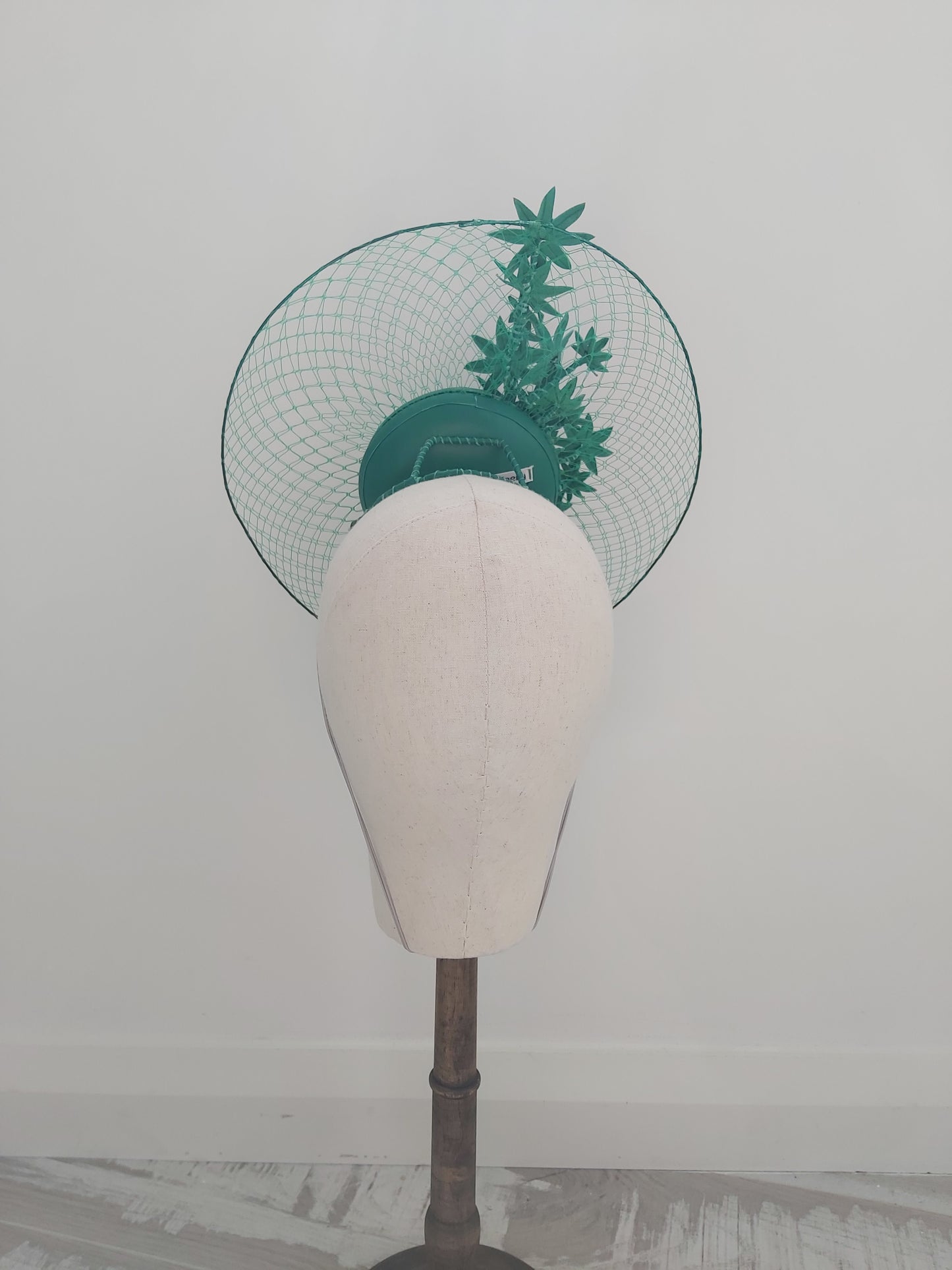 Green Veiled Headpiece