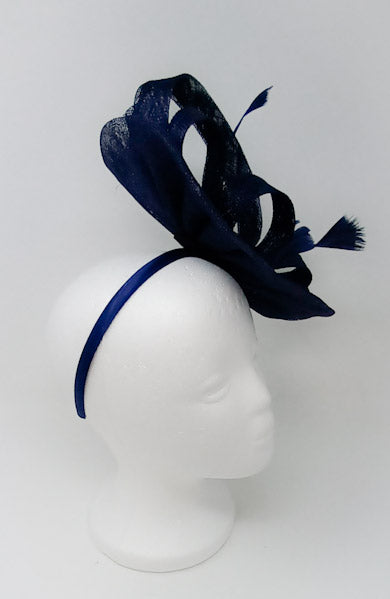 Amelia Navy Sinamay Fascinator