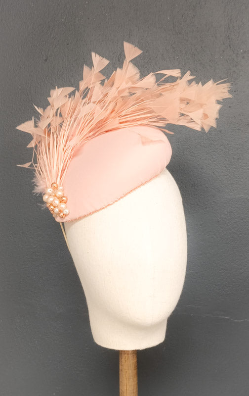 Blush Pink Teardrop Fascinator