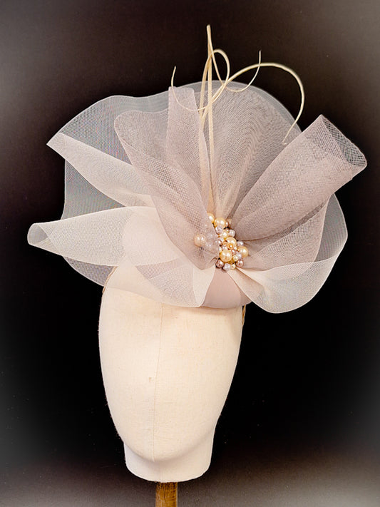 Taupe & Cream Fascinator