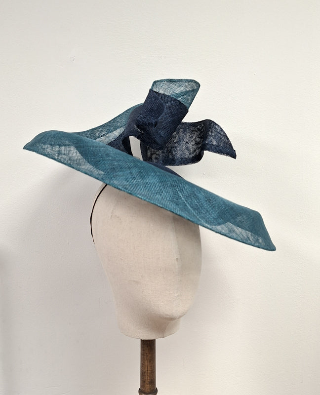 Navy & Jade Fascinator