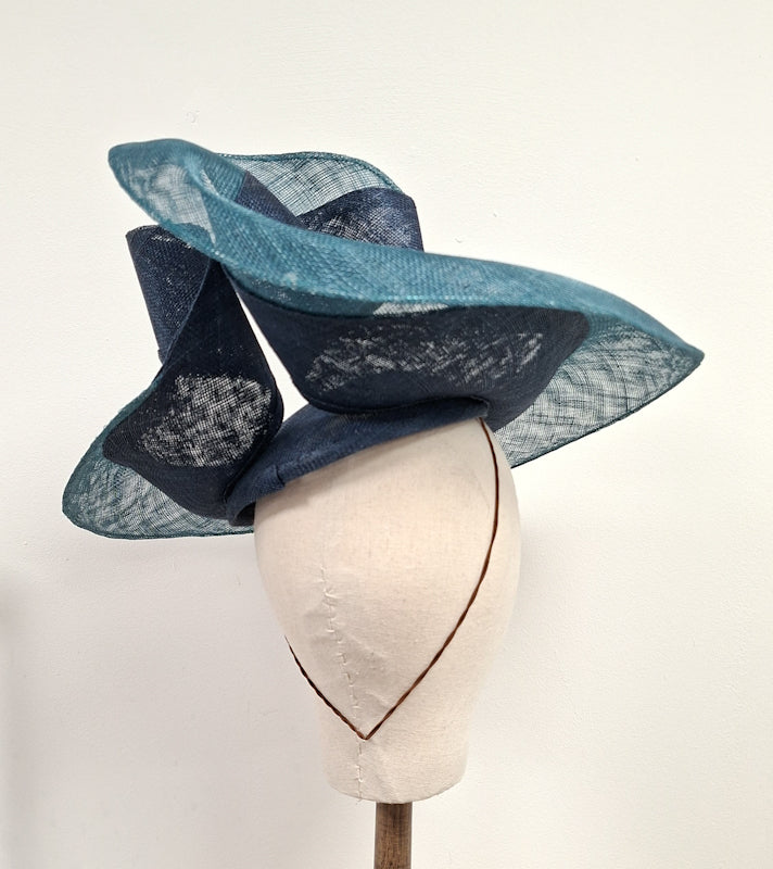 Navy & Jade Fascinator