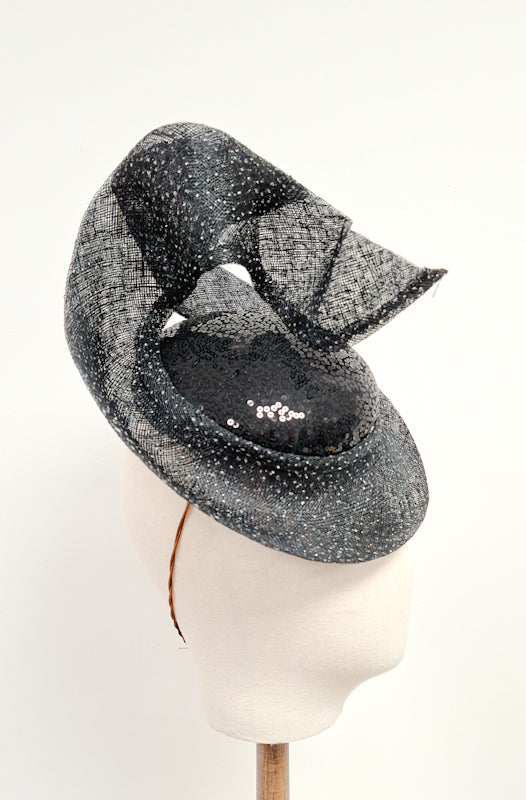 Black Swirl Fascinator