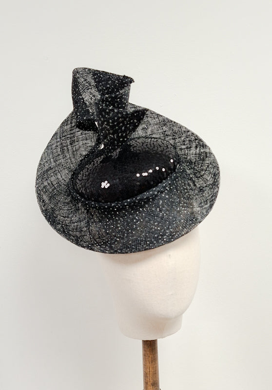 Black Swirl Fascinator