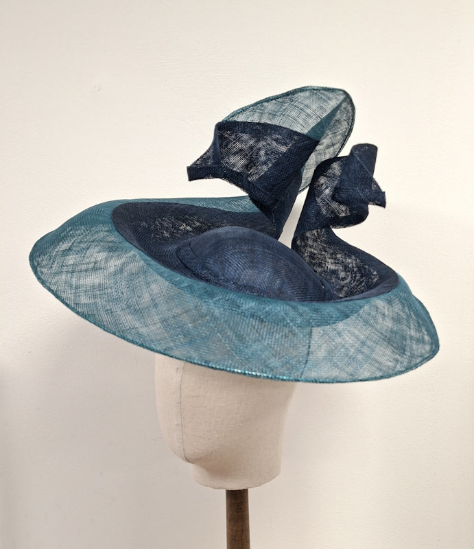 Navy & Jade Fascinator