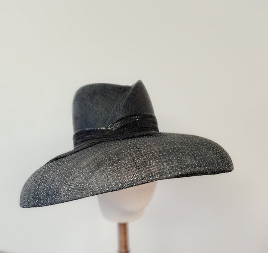 Black wide brimmed hat