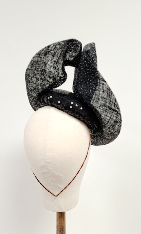 Black Swirl Fascinator