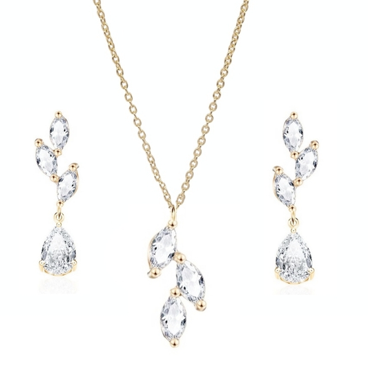 Dainty Cubic Zurconia Necklace Set