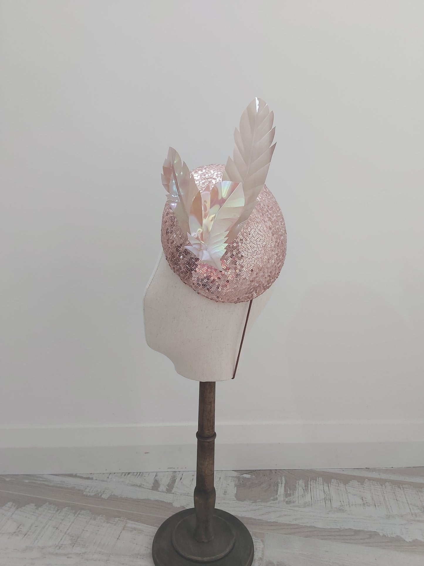 Rose Gold Sequin Fascinator