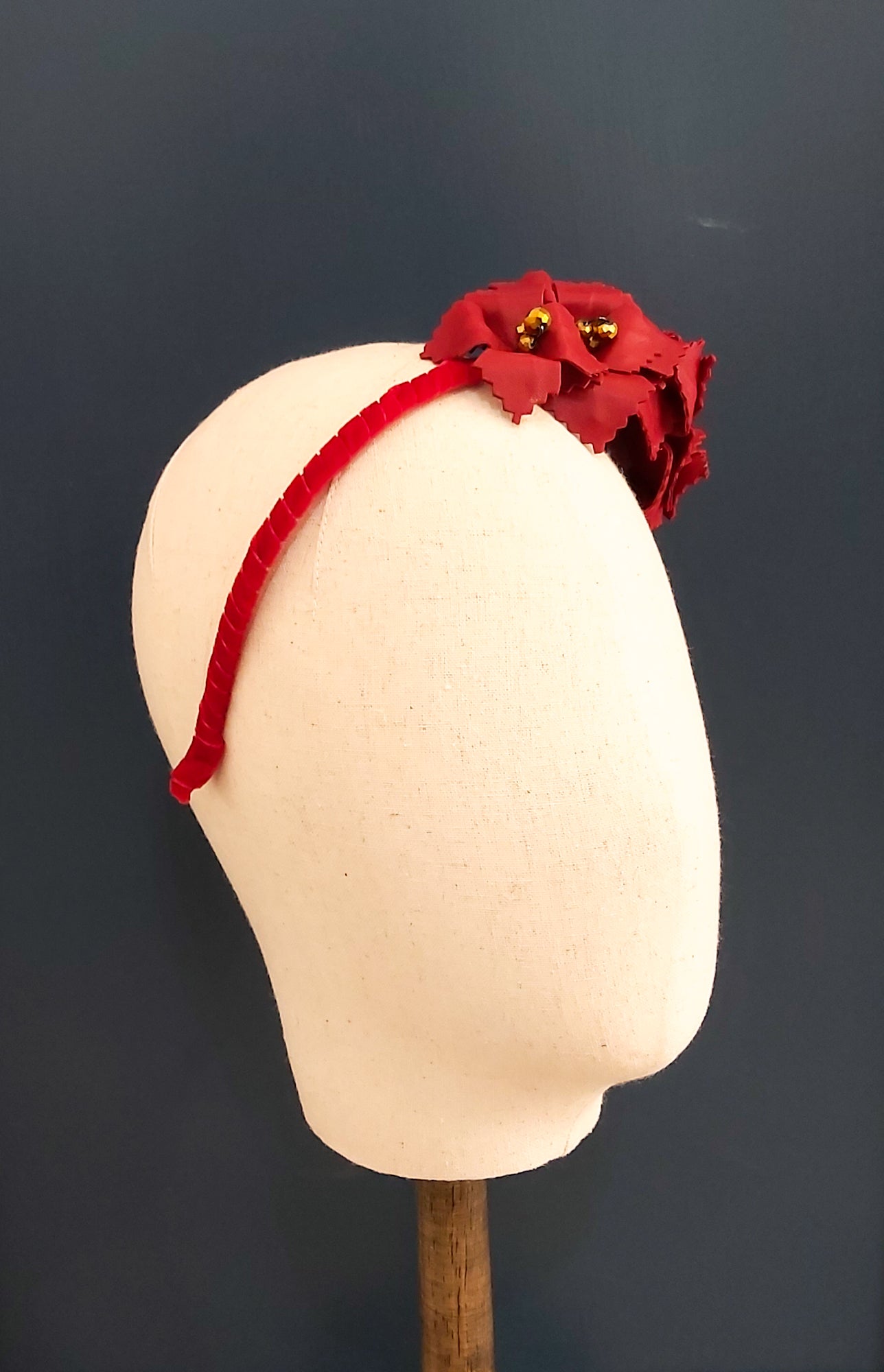 Leather Floral Hairband