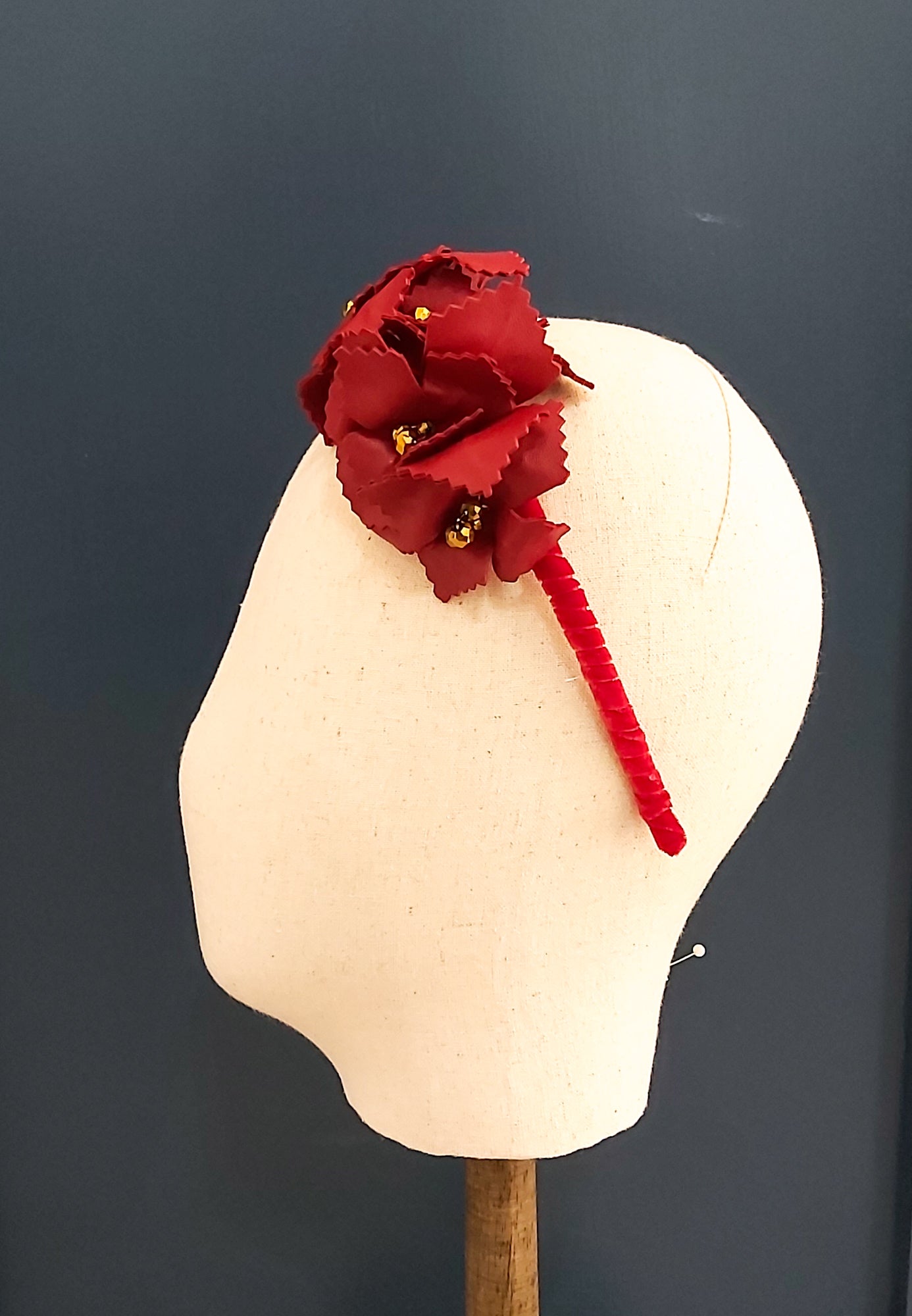 Leather Floral Hairband