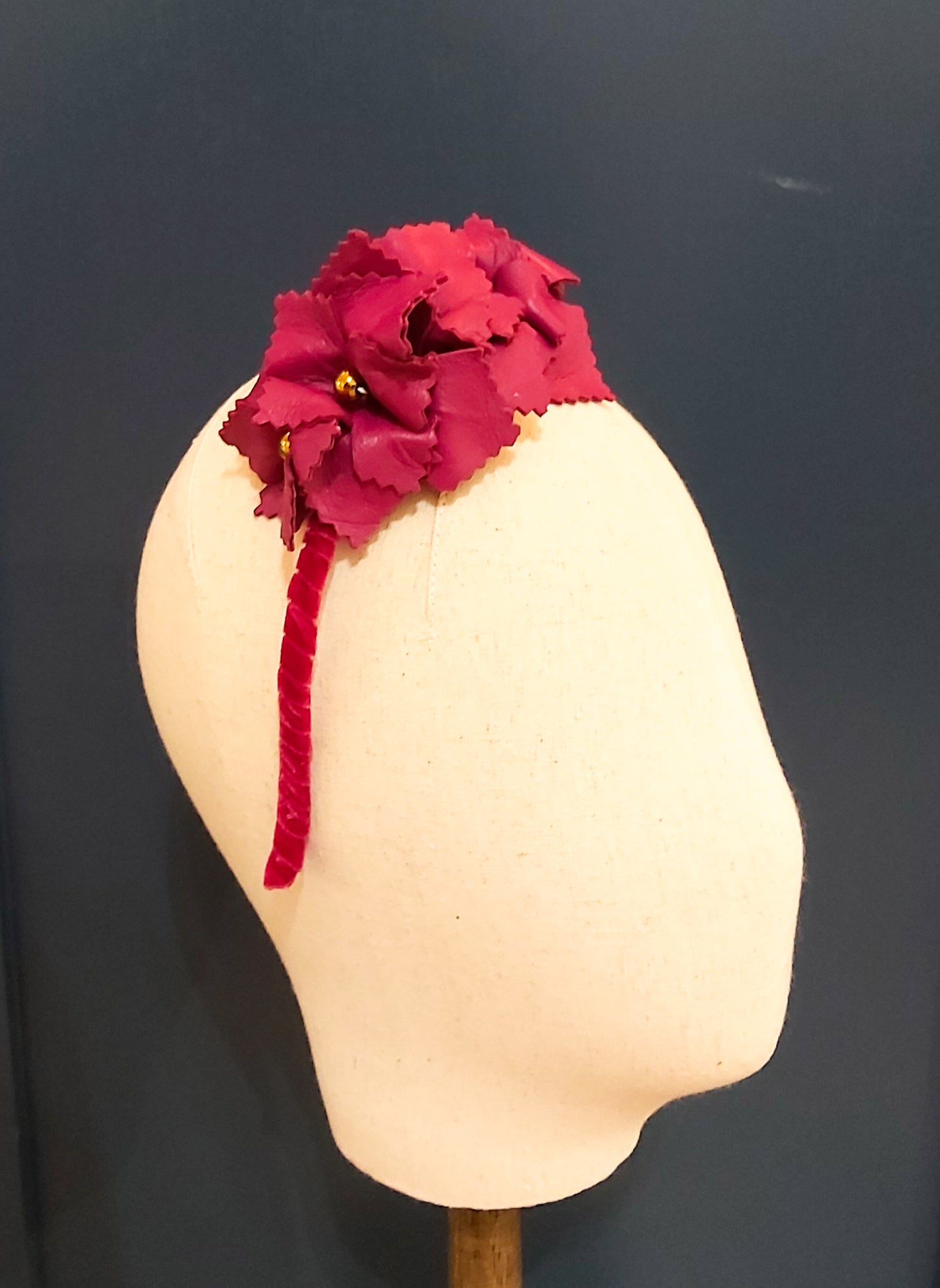 Leather Floral Hairband
