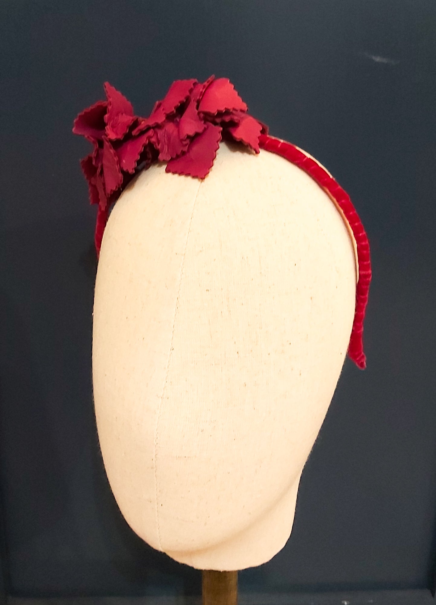 Leather Floral Hairband