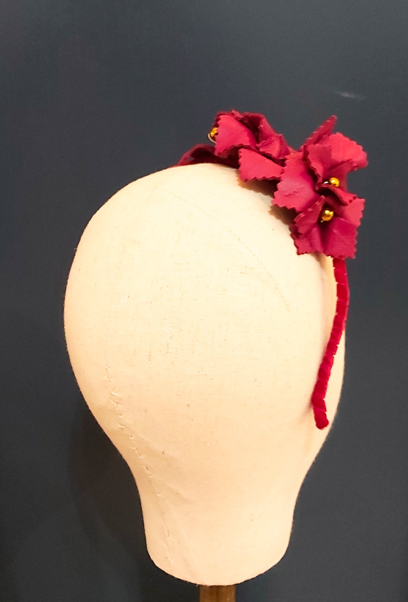 Leather Floral Hairband